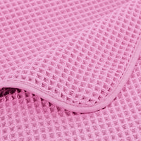 1 x RAW Customer Returns Polyte - Microfiber Bath Towel - Lint-Free Quick-Drying - Waffle Structure - Extra Large - Pink - 152 x 76 cm - Pack of 4 - RRP €34.79