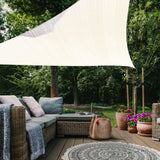 1 x RAW Customer Returns HAIKUS Triangle Sail Awning 3x3x3 m, Triangle Shade Sail 3x3x3m HDPE, Breathable, Resistant to 98 UV Rays for Outdoor, Patio, Garden, Terraces White  - RRP €20.45