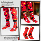 1 x RAW Customer Returns Disney Women s Winter Fleece Pajamas with Stitch Mickey Minnie Baby Yoda Socks Red Mickey, L  - RRP €31.25