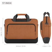 1 x RAW Customer Returns DOMISO Laptop Bag 17-17.3 Inch Waterproof Shoulder Bag Shockproof Compatible with 17.3 Inch HP Pavilion 17 MSI Dell Lenovo Acer Asus Brown - RRP €60.0