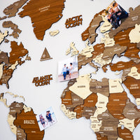 1 x RAW Customer Returns Colorfull Worlds NEW 3D Wooden World Map, Multilayer Travel Map with Capital Cities, Wall Decor for New Home, Gift for Traveler, Office Decoration M, Sirius  - RRP €87.44