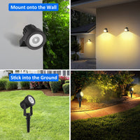 1 x RAW Customer Returns T-SUNUS Solar Garden Spotlight, Solar Garden Spotlights IP65 Waterproof Solar Garden Lamps 2 Automatic ON OFF Brightness Levels with 4 Warm White Lamps - RRP €38.05