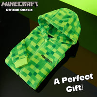 1 x RAW Customer Returns Minecraft onesie, children s jumpsuit, boys pajamas, children s full body suit, warm fleece overalls - RRP €27.12