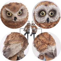 1 x RAW Customer Returns TERESA S COLLECTIONS Garden figures for outdoors owl solar light set of 2 solar LED owl figures garden light made of resin garden decoration for outdoors solar lamps plug 57-58cm, for outdoors terrace yard lawn - RRP €28.99