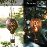 1 x RAW Customer Returns TERESA S COLLECTIONS garden decoration for outdoors, 45 cm solar lantern for outdoors, rust openwork solar lamp for hanging, solar lights for outdoors, flame effect garden decoration, gifts for women - RRP €24.99