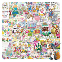 37 x Brand New 100pcs kids funny stickers, eggs identify, rabbit decorate post, as gift presents, kids sticker toys - RRP €223.48