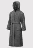 1 x RAW Customer Returns Ladeheid men s terry bathrobe made of 100 cotton LA40-192 dark grey-12, L  - RRP €40.33