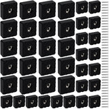 1 x RAW Customer Returns Belle Vous Square Black Rubber Floor Protector with Screws Pack of 40 22 mm and 30 mm Resistant Non-Slip Rubber Pads for Chair, Desk, Table Carpet and Wood - RRP €12.14