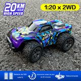 1 x RAW Customer Returns ACAMMZAR AT1 RC Remote Control Car, RC Cars 60 min Running Time with 2 Batteries, 2WD 2.4GHz Offroad Electric Toy Car with LED Lights Gift for 6 7 8 Year Old Boys Children Adults - RRP €39.99