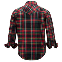 10 x Brand New Coevals Club Men s Lumberjack Shirt Flannel Shirt Long Sleeve Checkered Snap Buttons Cotton with Pocket Regular Fit Casual Shirt Red Green Checkered 14 2XL  - RRP €362.9