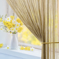 4 x RAW Customer Returns MIULEE Anti-Mosquito String Curtains with Fringes for Indoor and Outdoor - Room Divider and Protection against Insects, 90 cm x 200 cm Brown - RRP €63.96