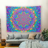 1 x RAW Customer Returns OSVINO Black Light Mandala Tapestry 150x200CM Psychedelic Tapestry Boho Colorful Wallpaper Bohemian Room Decor UV Reactive Hippy Wall Posters for Bedroom - RRP €23.08