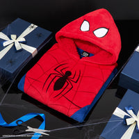 1 x RAW Customer Returns Marvel Spiderman Bat Blanket for Children and Teenagers - One Size Fleece Hooded Blanket - Spiderman Gifts - RRP €30.99