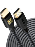 1 x RAW Customer Returns PowerBear 4K HDMI Cable 7.6m 18Gbps High Speed HDMI Cable, Braided Nylon Gold Connectors, 4K 60Hz, Ultra HD, 2K, 1080P, ARC CL3 Certified for Laptop, Monitor, PS5, PS4 more - RRP €18.67