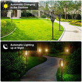 4 x Brand New infray Solar Flame Light Set of 4, 33 LED Solar Lamps for Outdoor Solar Torches for Garden Solar Lights with Flame Effect, IP65 Waterproof Solar Garden Torches for Gardens, Lawns, Path - RRP €108.88