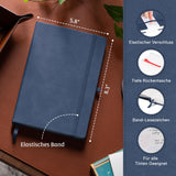 1 x RAW Customer Returns Beechmore Books Notebook lined - A5, Blue I Premium hardcover journal book made of vegan leather, 120gsm cream paper, including gift box, for writers, journalists, meetings students - RRP €18.9