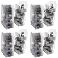 1 x RAW Customer Returns Kurtzy Shoe Box Transparent Plastic Storage Box Shoes 40pcs Women, Men, Children Shoe Boxes Stackable, Foldable, Corrugated Shoe Storage Space Saving Sneaker Box for Travel, Storage - RRP €40.96