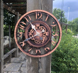 3 x RAW Customer Returns KUNY Outdoor Large Retro Garden Clock Weatherproof, Bathroom Clock Large Vintage Decorative Ornament Wall Clock with No Ticking Noise Modern Clock - RRP €90.72