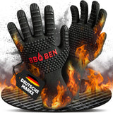 1 x RAW Customer Returns BBQ BEN Premium Grill Gloves Heat Resistant Fireproof BBQ Gloves Oven Gloves Fireplace Gloves Oven Gloves Oven Gloves - RRP €13.1