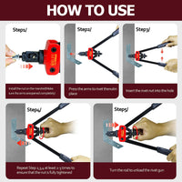 1 x RAW Customer Returns CCLIFE Riveter Nut Gun Includes 240Pcs M3 M5 M6 M8 M10 Rivet Nuts Set with Double Handle Nut Gun  - RRP €45.99