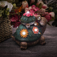 1 x RAW Customer Returns TERESA S COLLECTIONS Garden Decoration for Outdoors Turtles Mother and Baby Garden Figures Waterproof Solar Garden Lighting Garden Decoration Made of Synthetic Resin 17cm Balcony Yard Mother Daughter Gift - RRP €23.4