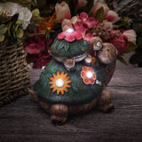 1 x RAW Customer Returns TERESA S COLLECTIONS Garden Decoration for Outdoors Turtles Mother and Baby Garden Figures Waterproof Solar Garden Lighting Garden Decoration Made of Synthetic Resin 17cm Balcony Yard Mother Daughter Gift - RRP €29.99