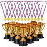 1 x RAW Customer Returns THE TWIDDLERS Pack of 12 sports festival gold medals 12 trophies trophies for children s birthdays, school games celebrations - party bags prizes - RRP €15.99