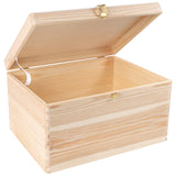 1 x RAW Customer Returns Creative Deco XXL Large Wooden Box with Lid and Closure 40 x 30 x 24 cm -1 Container for Documents, Tools, Toy Box, Unpainted to Decorate ROUGH AND UNPOLISHED - RRP €30.46