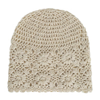 1 x RAW Customer Returns ZLYC Women s Summer Knitted Hats Handmade Crochet Hat Slouch Beanie Hat Solid Beige , Size One Size - RRP €19.99