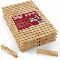 1 x RAW Customer Returns Martvar Wooden Clothespins, 120 pieces, 7.2 cm long, made of untreated pine wood - environmentally friendly wooden pegs for hanging laundry, office memos, photos and notes and DIY projects - RRP €11.49