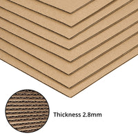 1 x RAW Customer Returns Belle Vous Brown Corrugated Kraft Paper Pack of 100 - 18 x 12.5 cm - 2.8 mm Thick Corrugated Packaging Cardboard for Mail, Crafts, Art and Packaging - RRP €27.2