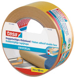 27 x RAW Customer Returns Tesa Universal Double Sided Adhesive Tape Roll for Smooth Surfaces Multipurpose Use Fixing Carpets and Rugs, Packaging, Decoration Brown 25 mm x 50 mm - RRP €247.86