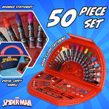 1 x RAW Customer Returns Spiderman painting set of 49 PCS Painting box for children in a transport box for boys from 3 years consisting of watercolors, crayons, wax colors, pencils high-quality painting case - RRP €15.35