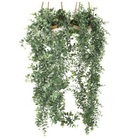 1 x Brand New Artificial Eucalyptus Decoration in a Set of 2 by Blumtal - Durable, Lifelike Artificial Plants for Outdoor and Indoor Use, Perfect for Home and Office Decoration, Green Cable Ties Included - RRP €27.98