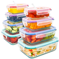 1 x RAW Customer Returns LG Luxury Grace Set of 8 Glass Containers 1.5L 1L 0.6L 0.36L . Airtight with Steam Valve. Safe Food Containers for Microwave, Oven, Dishwasher and Freezer. BPA Free. - RRP €45.29