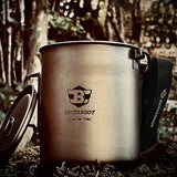 1 x RAW Customer Returns Bestargot 750ml Titanium Mug Cup with Insulated Bag, Tableware Set, Outdoor Pot Cookware, Large Capacity for Solo Camping, Hiking, Bushcraft - RRP €34.48