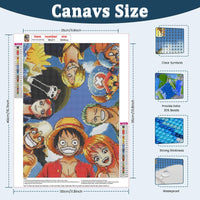 3 x Brand New CEOVR Anime Diamond Painting Kit Adults, Diamond Painting Pirates, 30x40 cm Diamond Paintings Kit, 5D DIY Diamond Painting Pictures Set Cartoon Group Photo, Crystal Art Set, Gift for Friends - RRP €61.2