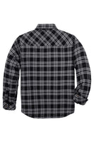 1 x Brand New Coevals Club Men s Flannel Jacket Shirt Sherpa Lumberjack Shirt Flannel Shirt Long Sleeve Checked Press Studs Cotton Winter Shirt Black Grey 9 M  - RRP €50.41