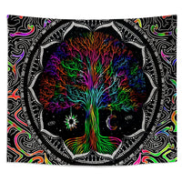 12 x Brand New Roninkier Tapestry Tree Blacklight Fluorescence Psychedelic Wall Hangings - Forest Tapestry Aesthetic Starry Sky Nature Wall Hanging for Bedroom Home Decoration 150x130cm 59x51inch  - RRP €299.88