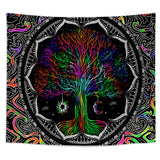 6 x Brand New Roninkier Tapestry Tree Blacklight Fluorescence Psychedelic Wall Hangings - Forest Tapestry Aesthetic Starry Sky Nature Wall Hanging for Bedroom Home Decoration 150x100cm 59x39inch  - RRP €137.94