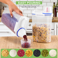 1 x RAW Customer Returns HNNJCK Set of 2 cereal storage containers kitchen, airtight storage box for washing powder flour dog food detergent, cereal muesli container dispenser container storage containers pouring containers - RRP €19.15