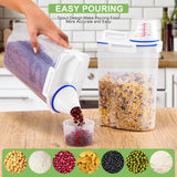 1 x RAW Customer Returns HNNJCK Set of 2 cereal storage containers kitchen, airtight storage box for washing powder flour dog food detergent, cereal muesli container dispenser container storage containers pouring containers - RRP €20.16