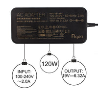 1 x RAW Customer Returns FLGAN 120W 6.32A Charger Power Supply for PA-1121-28 ADP-120RH B ASUS VivoBook PRO 15 N580VD N580V N705UD x705uv FX504 UX510UW N752VX N552VX GL553VW G553VW GL553 Rog G551 G552 GL552 GL752 - RRP €44.68