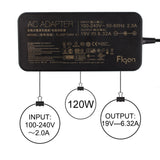 1 x RAW Customer Returns FLGAN 120W 6.32A Charger Power Supply for PA-1121-28 ADP-120RH B ASUS VivoBook PRO 15 N580VD N580V N705UD x705uv FX504 UX510UW N752VX N552VX GL553VW G553VW GL553 Rog G551 G552 GL552 GL752 - RRP €44.68