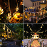 1 x RAW Customer Returns Joomer Solar Fairy Lights Outdoor, 16 Bulbs 7.5M LED Fairy Lights Outdoor Solar Weatherproof 8 Modes Vintage Hemp Rope Outdoor Fairy Lights Warm White for Garden Wedding Party Balcony Pavilion - RRP €21.42