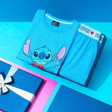 1 x RAW Customer Returns Disney Stitch Pajamas Kids Girls Short Nightwear T-Shirt and Short Pyjama Bottoms Set for Children and Teenagers Boys Girls 4-14 Years Blue Stitch, 11-12 Years  - RRP €21.99