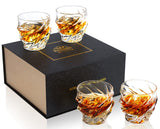 4 x Brand New KANARS Whiskey Glasses, Lead-Free Crystal Glasses, 4-Piece Whiskey Glass, 260 ml, Luxurious Gift - RRP €142.64