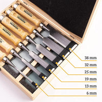 1 x RAW Customer Returns Hawerk chisel set for wood 6 chisels 2 sharpening stones case from Hawerk - chisel set for beginners and professionals - wood chisel set for woodwork - RRP €42.35