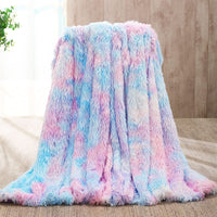 2 x Brand New CASOFU Fluffy Blanket Purple 150x200cm Faux Fur Colorful Thick Warm Winter Blanket for Kids Adults - RRP €45.6