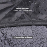 1 x RAW Customer Returns REDCAMP Warm Waterproof Blanket with Sherpa Lining, Windproof Throw Blanket for Cold Weather, Stadium, Camping, Travel, Outdoor, Sports, Washable, Black, 200 x 200 cm - RRP €38.3